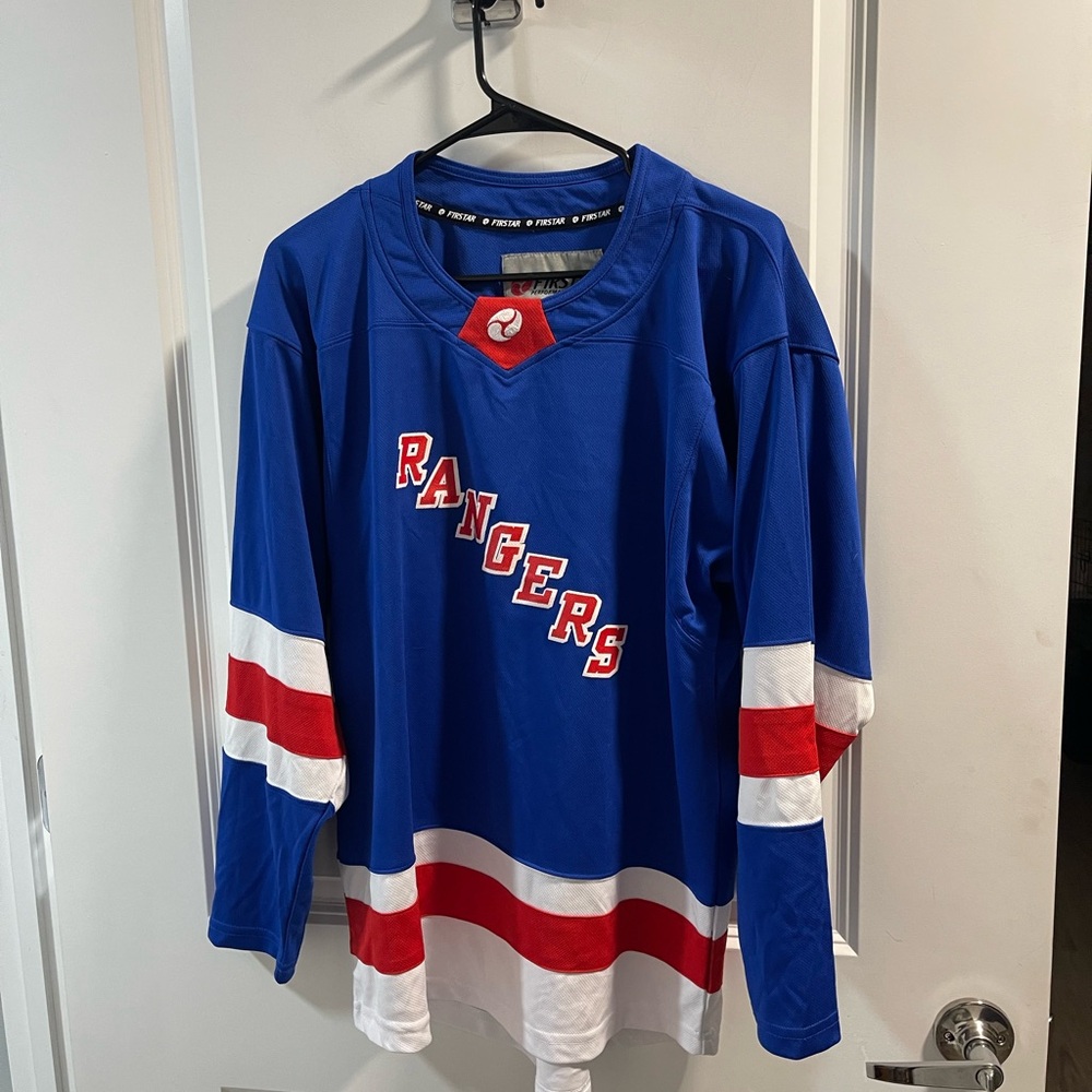 Blue Rangers Hockey Jersey Size Small Very Good Condition